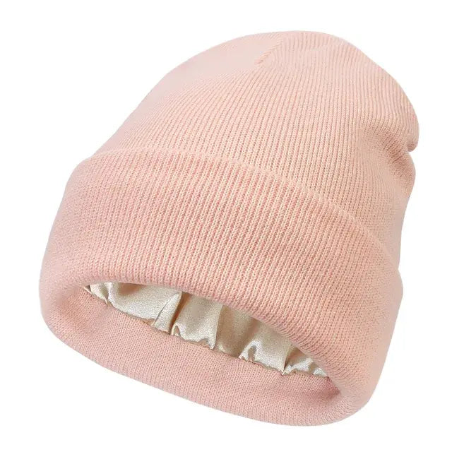 Silk Satin-Lined Beanie