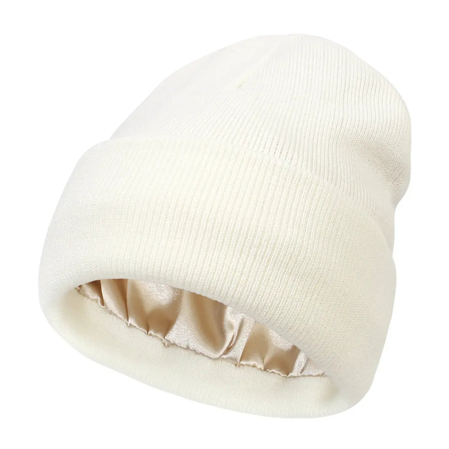 Silk Satin-Lined Beanie