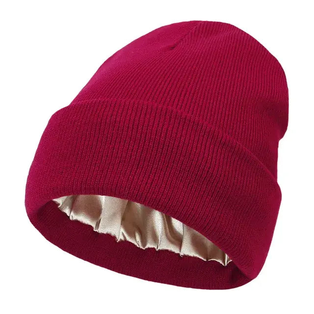 Silk Satin-Lined Beanie