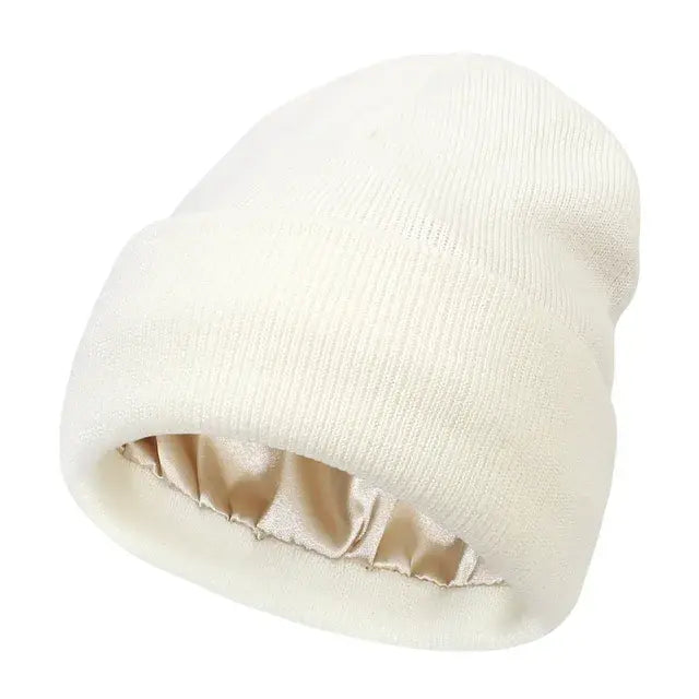 Silk Satin-Lined Beanie